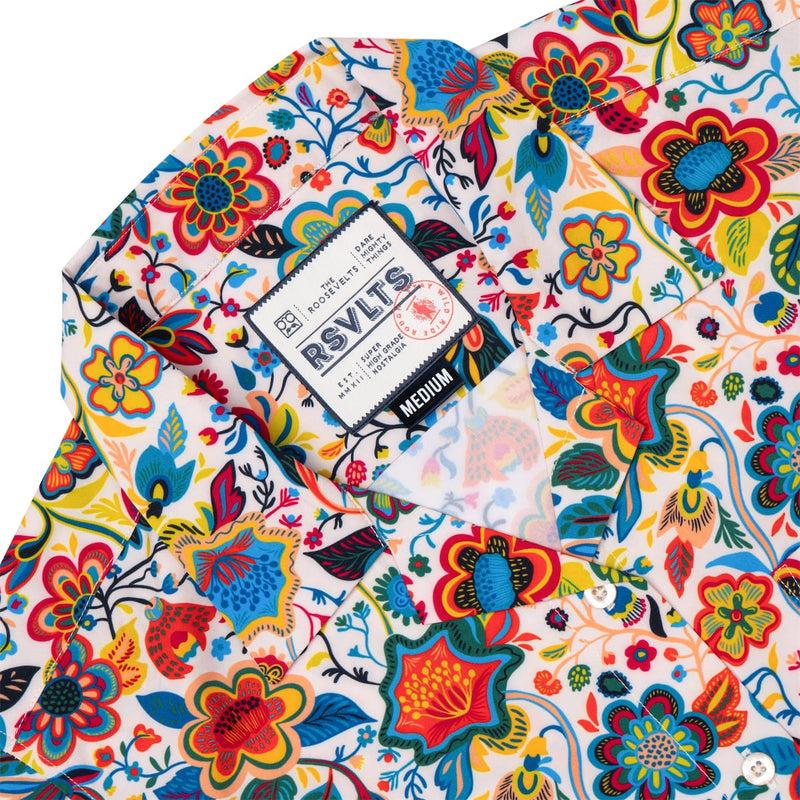 RSVLTS Lush Summer Daydream Women's KUNUFLEX Short Sleeve Shirt in Multicolor — detail 3
