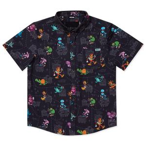 RSVLTS Cryptid Country Youth KUNUFLEX Short Sleeve Shirt in Black — front view