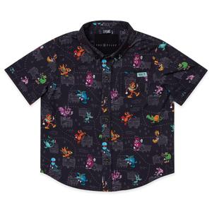 RSVLTS Cryptid Country Preschool KUNUFLEX Short Sleeve Shirt in Black — front view