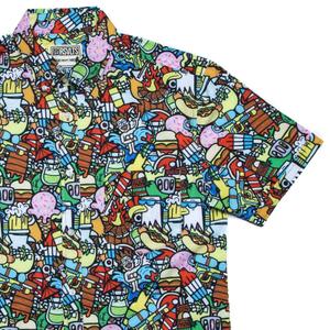 RSVLTS Darty in the USA KUNUFLEX Short Sleeve Shirt in Multicolor — front view