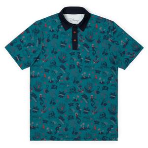 RSVLTS Hook’d It All-Day Polo in Blue — front view