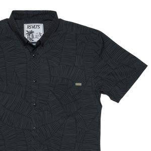RSVLTS Throwing Shade KUNUFLEX Short Sleeve Shirt in Black — front view