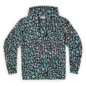 RSVLTS Pastel Pals Performance Hoodie in Black — front view