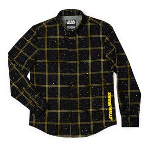RSVLTS In A Flannel Far, Far Away BorlandFlex Long Sleeve Flannel in Black — front view