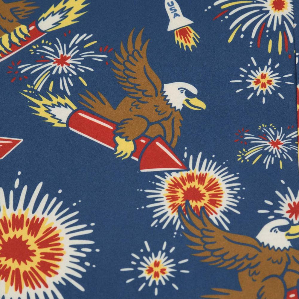 RSVLTS Rocket’s Rad Glare KUNUFLEX Short Sleeve Shirt in Blue — detail 9