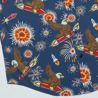 RSVLTS Rocket’s Rad Glare KUNUFLEX Short Sleeve Shirt in Blue — detail 5