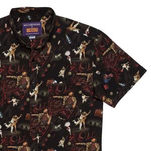RSVLTS Gutterballs KUNUFLEX Short Sleeve Shirt in Black — front view