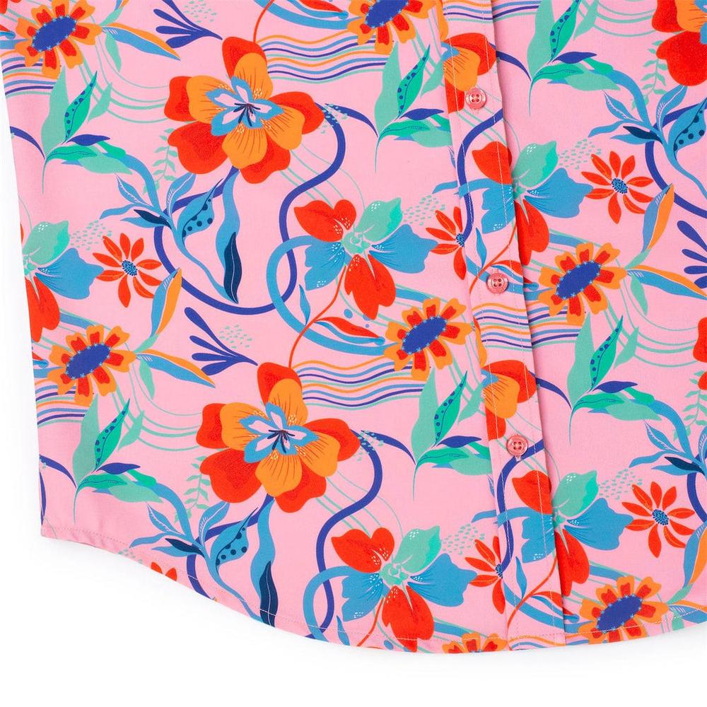 RSVLTS Back to the Fuchsia KUNUFLEX Short Sleeve Shirt in Red — detail 7