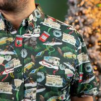 RSVLTS Gris the Season KUNUFLEX Short Sleeve Shirt in Green — detail 5