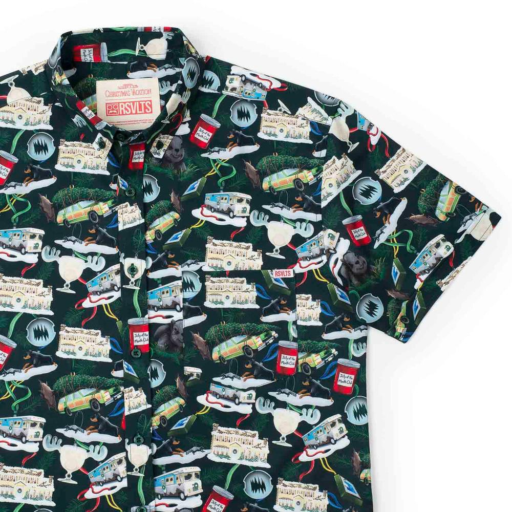 RSVLTS Gris the Season KUNUFLEX Short Sleeve Shirt in Green — front view