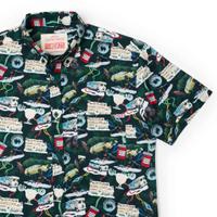 RSVLTS Gris the Season KUNUFLEX Short Sleeve Shirt in Green — front view