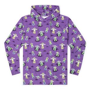 RSVLTS Scream Me Up! Performance Hoodie in Purple — front view