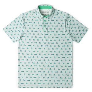 RSVLTS Pass Go All-Day Polo in Green — front view