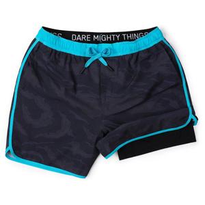 RSVLTS Tiger Camo V2 Lined Training Shorts in Gray — front view