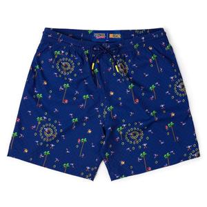 RSVLTS Sonic Interrupted Hybrid Shorts in Blue — front view