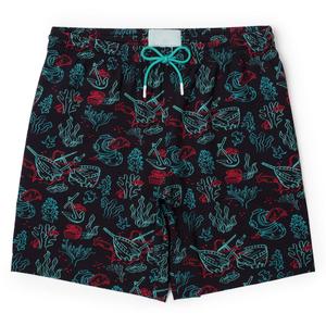 RSVLTS Shipwreck Hybrid Shorts in Black — front view