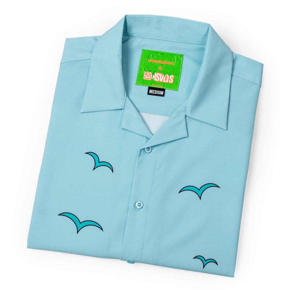 RSVLTS The Uncle Tito Camp Collar KUNUFLEX Short Sleeve Shirt in Blue — detail 21