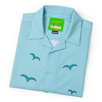 RSVLTS The Uncle Tito Camp Collar KUNUFLEX Short Sleeve Shirt in Blue — detail 21