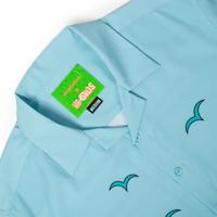 RSVLTS The Uncle Tito Camp Collar KUNUFLEX Short Sleeve Shirt in Blue — detail 16