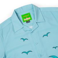 RSVLTS The Uncle Tito Camp Collar KUNUFLEX Short Sleeve Shirt in Blue — detail 10