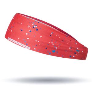 RSVLTS Splat Damon (Infrared) Headband in Orange — front view