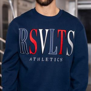 RSVLTS RSVLTS Athletics Crewneck Sweatshirt in Blue — front view
