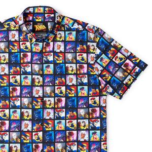 RSVLTS Uncanny Collage KUNUFLEX Short Sleeve Shirt in Multicolor — front view