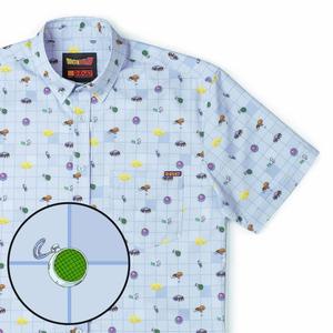 RSVLTS Gear & Grid KUNUFLEX Short Sleeve Shirt in Blue — front view