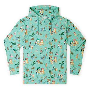 RSVLTS Heeler Holiday Performance Hoodie in Green — front view