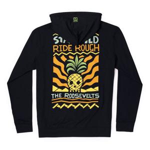 RSVLTS Wild Pineapple Performance Hoodie in Black — front view