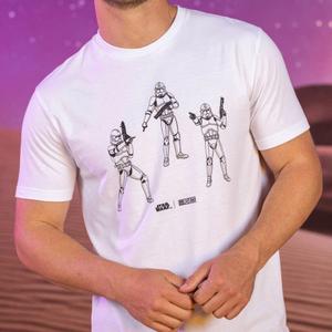 RSVLTS Clone Meme Crewneck Tee in White — front view