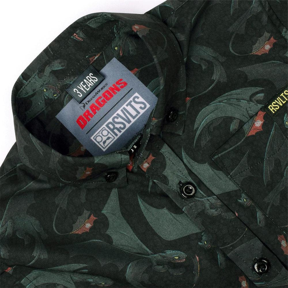 RSVLTS Unleash the Fury Preschool KUNUFLEX Short Sleeve Shirt in Black — detail 5