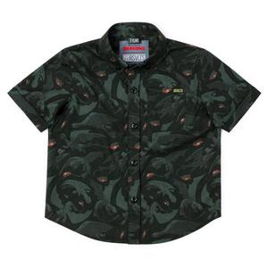RSVLTS Unleash the Fury Preschool KUNUFLEX Short Sleeve Shirt in Black — front view