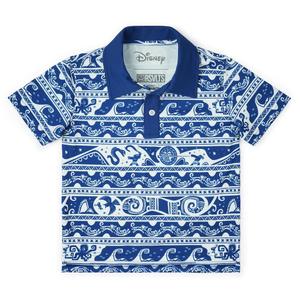 RSVLTS You’re Welcome Preschool All-Day Polo in Blue — front view
