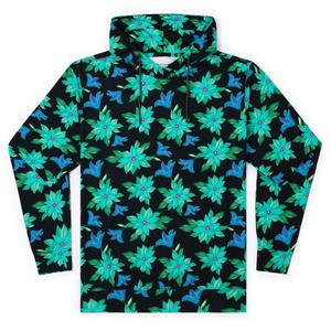 RSVLTS Moon Garden Performance Hoodie in Black — front view