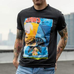 RSVLTS On The Hunt Crewneck Tee in Black — front view