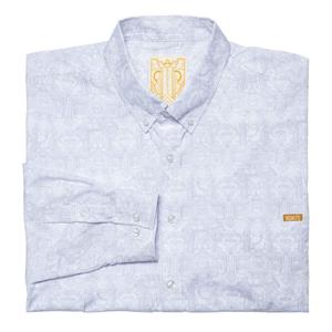 RSVLTS The Speakeasy Long Sleeve Shirt in White — front view