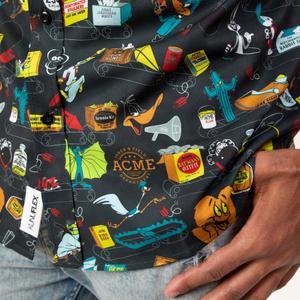 RSVLTS The ACME Catalog KUNUFLEX Short Sleeve Shirt in Gray — front view