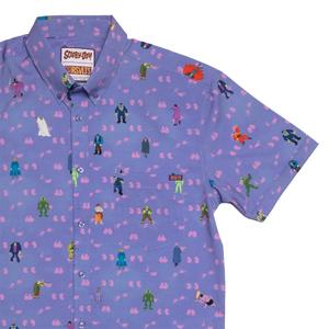 RSVLTS Scoob, Run! KUNUFLEX Short Sleeve Shirt in Purple — front view