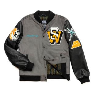 RSVLTS A Long Time Ago.... Limited-Edition Varsity Jacket in Black — front view