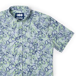 RSVLTS From Hare To Eternity KUNUFLEX Short Sleeve Shirt in Gray — front view