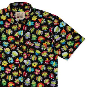 RSVLTS Cosmic Costumes KUNUFLEX Short Sleeve Shirt in Black — front view