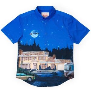 RSVLTS It’s a Beaut KUNUFLEX Short Sleeve Shirt in Blue — front view