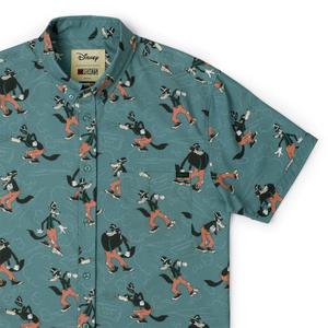 RSVLTS Huffin’ and Puffin’ KUNUFLEX Short Sleeve Shirt in Blue — front view