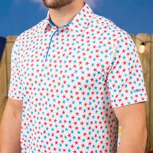 RSVLTS Starfish Spangled All-Day Polo in Multicolor — front view