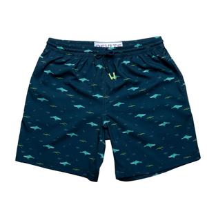 RSVLTS Baby Got Humpback Hybrid Shorts in Blue — front view
