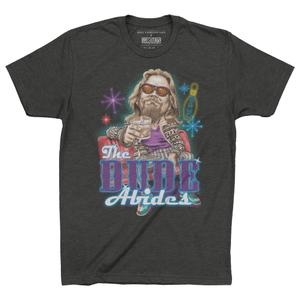 RSVLTS The Dude Abides Crewneck Tee in Black — front view