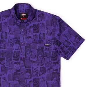 RSVLTS The Curse KUNUFLEX Short Sleeve Shirt in Purple — front view