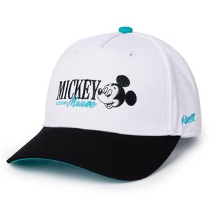 RSVLTS Mickey Through the Ears 5-Panel Curved Brim Hat in Black — front view
