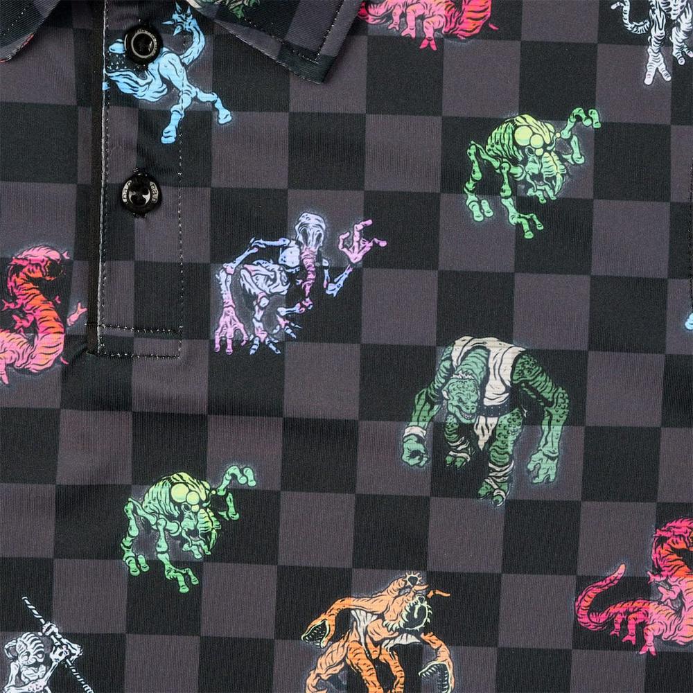 RSVLTS Holochess Youth All-Day Polo in Black — detail 2